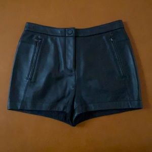 Leather shorts